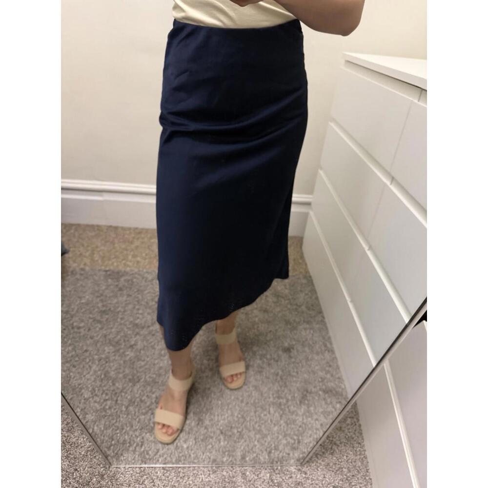 (SOLD) J.CREW Midi Skirt in Dark Blue (X-SMALL)